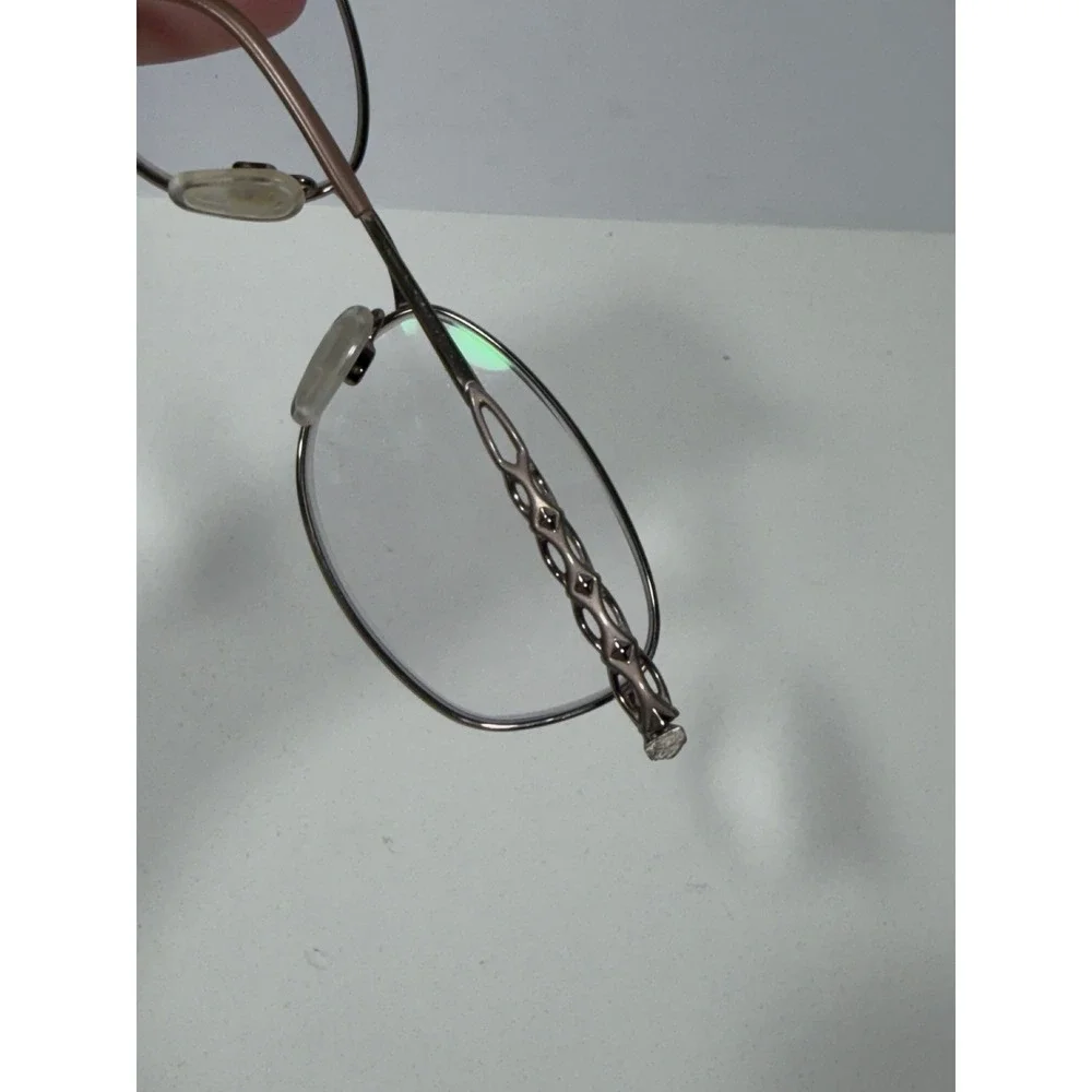 Tura Mod 939 VIO‎ Oval Eyeglasses frames Violet Metal Chain Link 51-17-135 Case